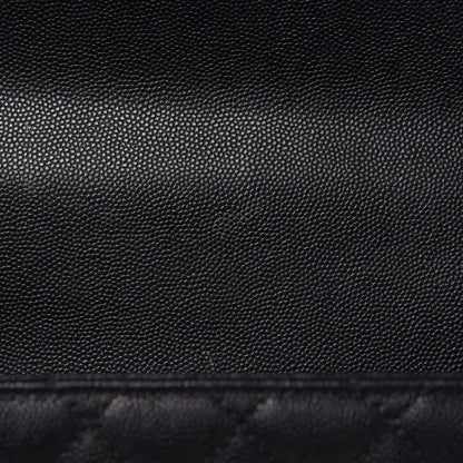 Chanel Caviar Lizard Quilted Large Coco Handle Flap Black 11 of 14