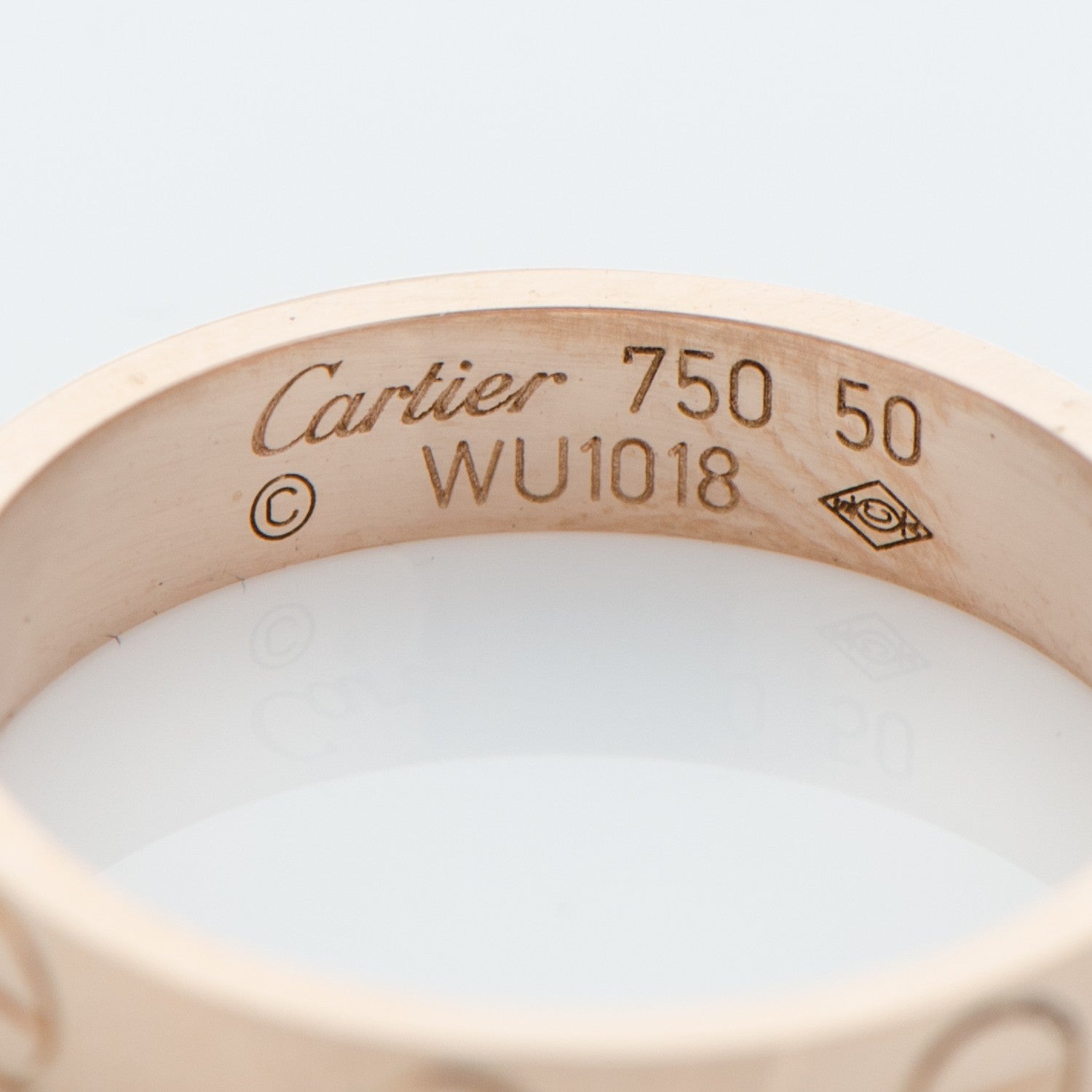 Cartier 18K Pink Gold 3.5mm LOVE Wedding Band Ring 50 5.25 4 of 5