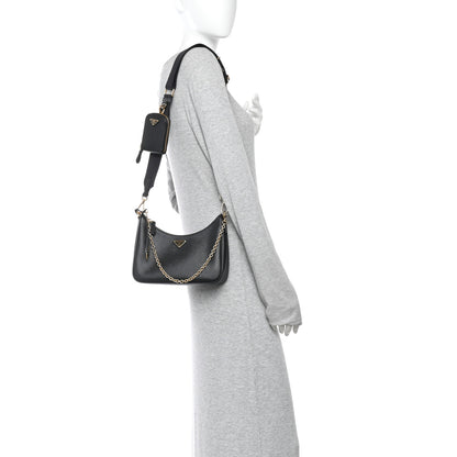 Prada Saffiano Lux Re-Edition 2005 Shoulder Bag Black 2 of 10
