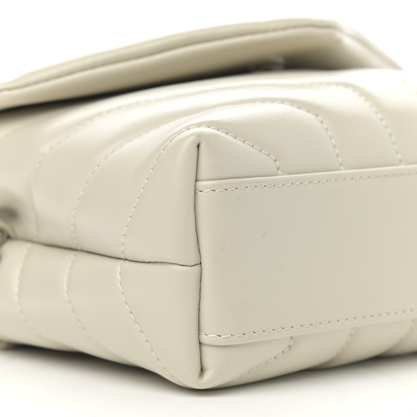 Calfskin Y Quilted Monogram Toy Loulou Crossbody Bag Ivory
