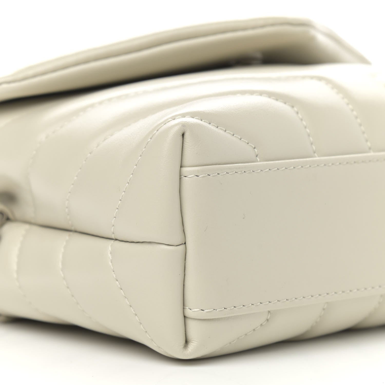 Saint Laurent Calfskin Y Quilted Monogram Toy Loulou Crossbody Bag Ivory 10 of 11