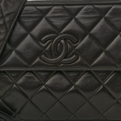 Chanel Lambskin Quilted Tassel Flap Camera Case Black 9 of 17