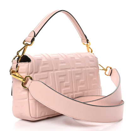 Fendi Nappa FF 1974 Embossed Baguette Rosa Bourbon 3 of 9