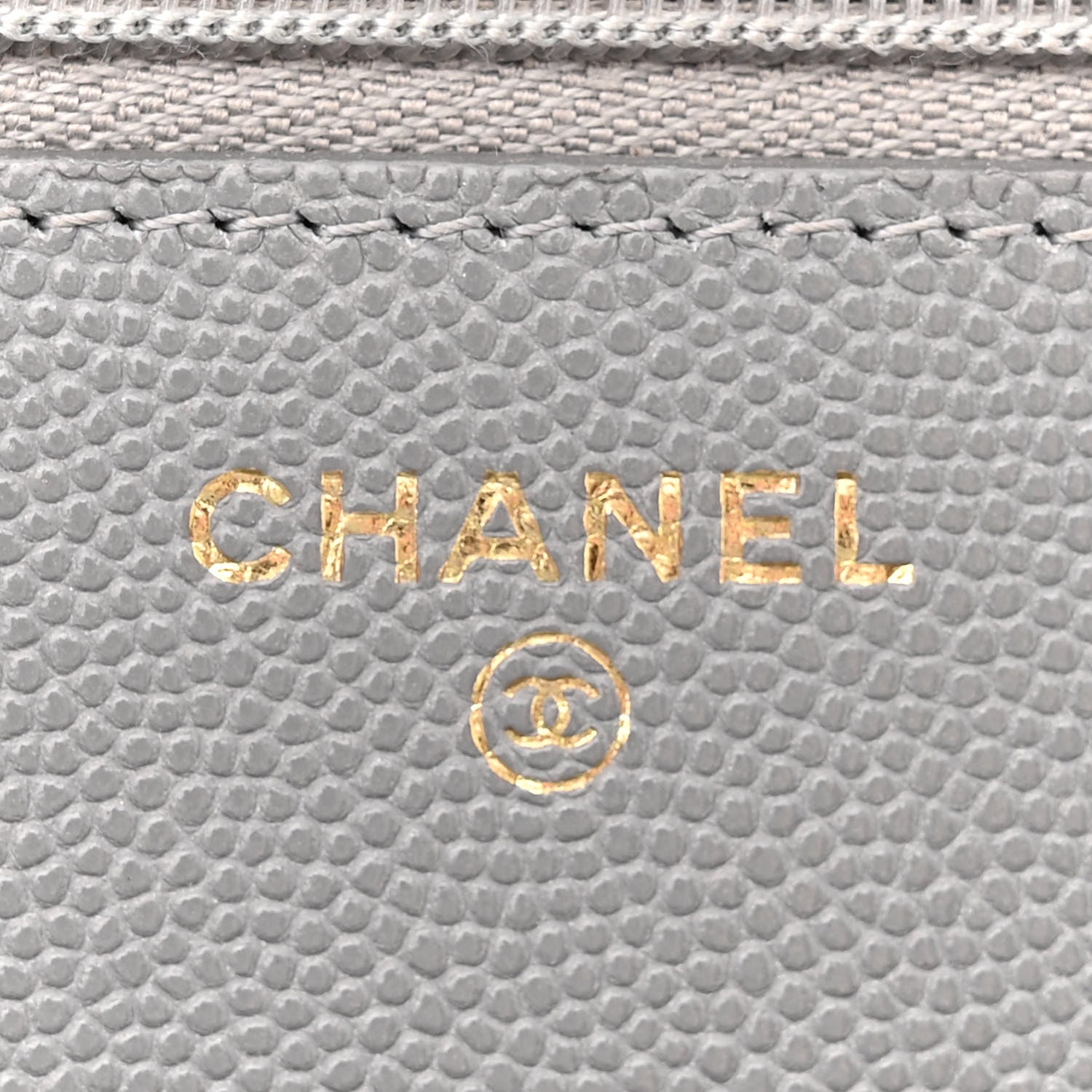 Chanel Caviar Quilted Wallet on Chain WOC Grey 6 of 12