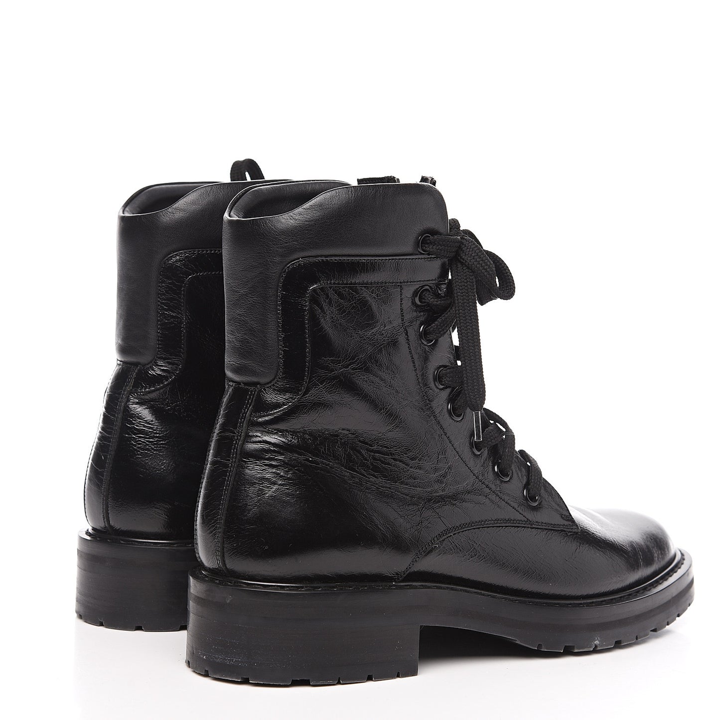 Calfskin William Double-Laced Boot 40.5 Black