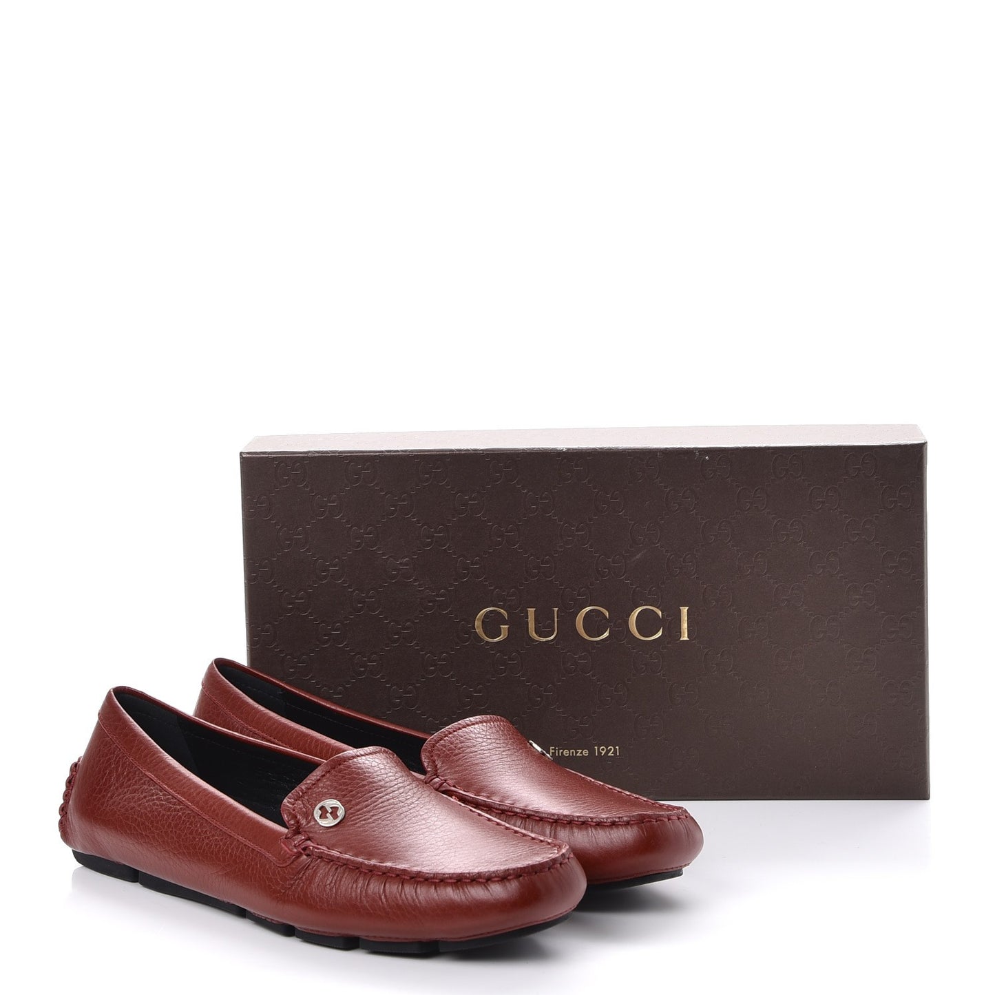 Cellarius Soft Interlocking G Driver Loafers 40 Deep Carminio