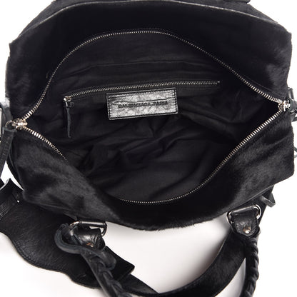 Balenciaga Chevre Pony Hair Classic Hardware Box Bag Black 6 of 12