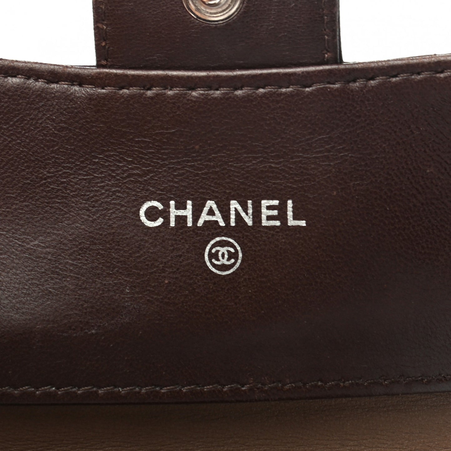 Lambskin Quilted Double Sided Wallet Brown