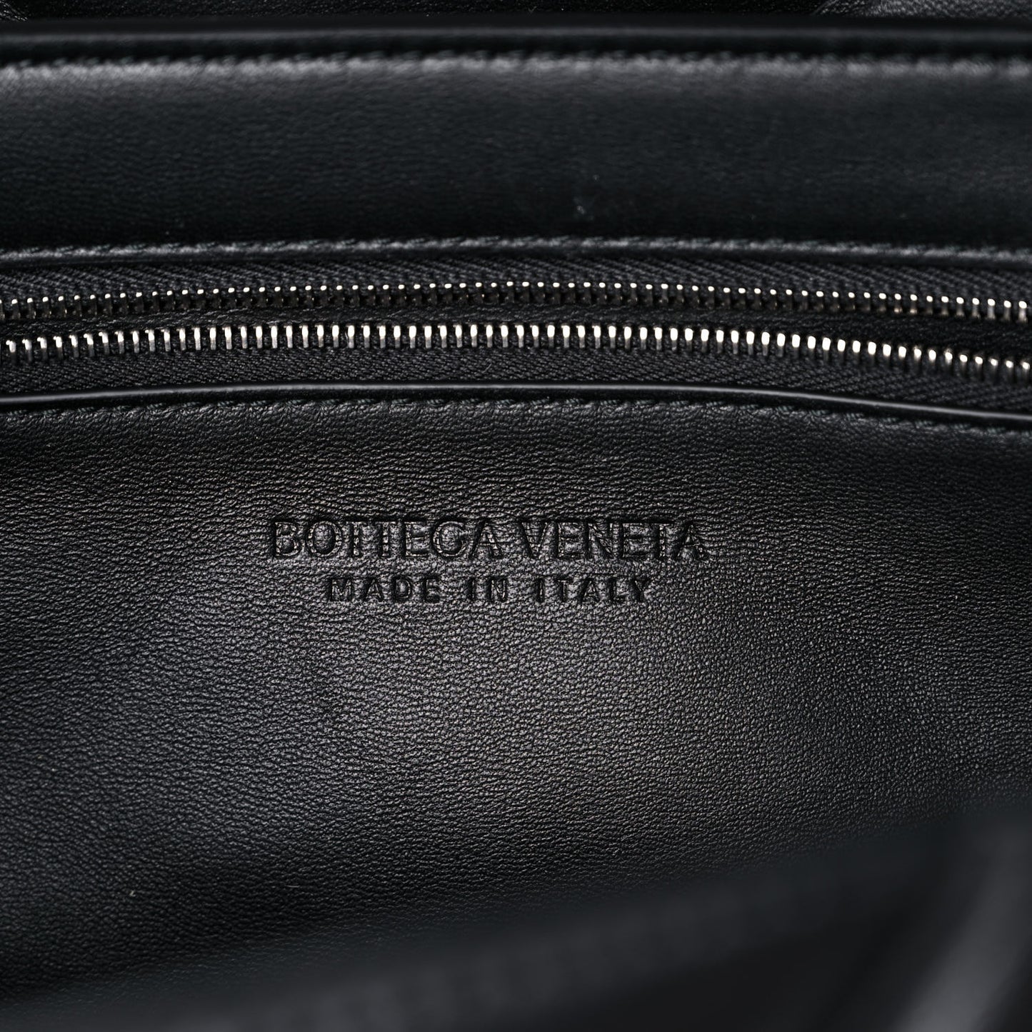 Nappa Intreccio Padded Top Handle Shoulder Bag Black