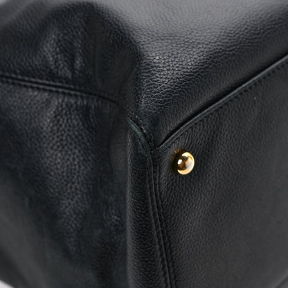 Chanel Calfskin Cerf Executive Shopper Tote Black 12 of 13