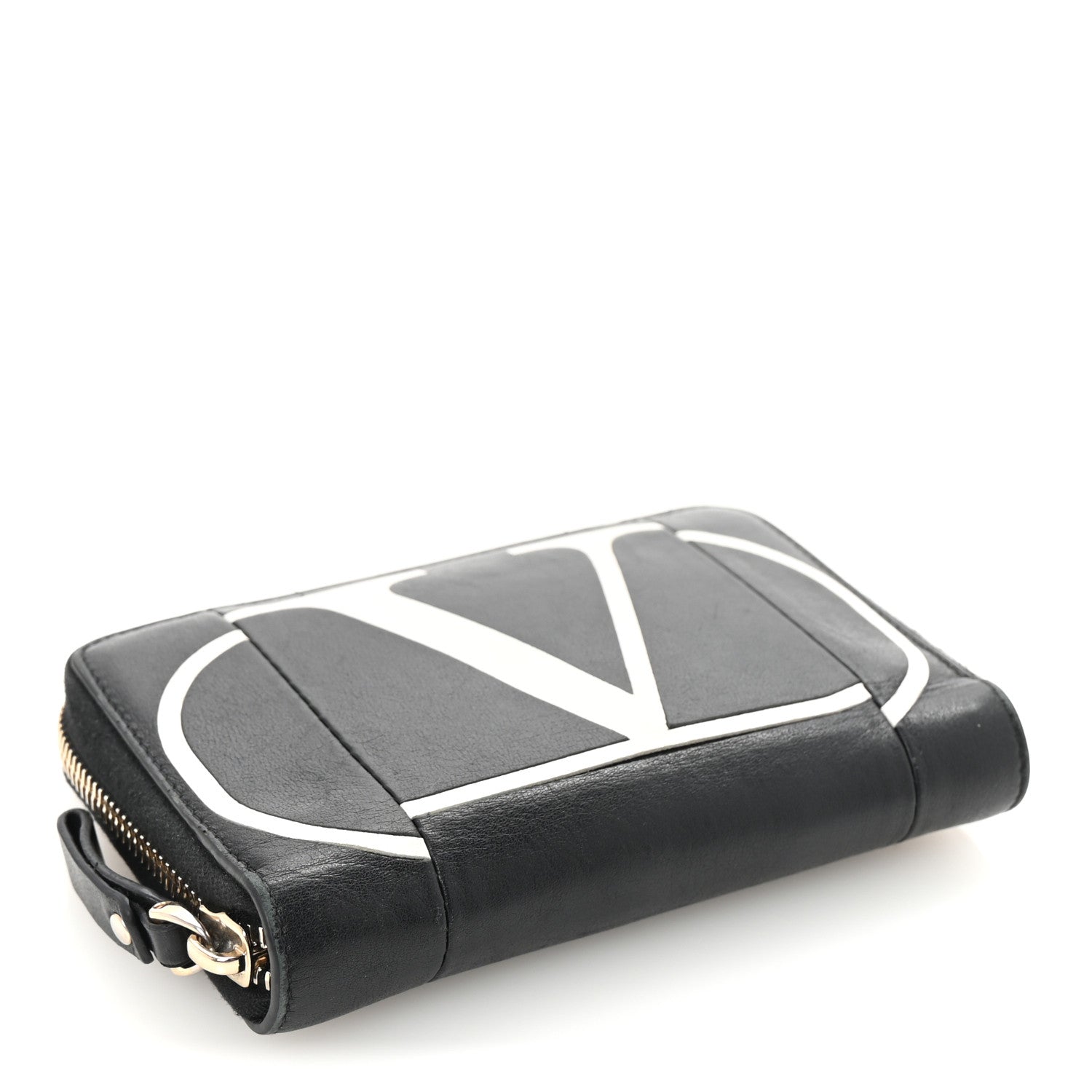 Valentino Garavani Calfskin Go Logo Zip Around Wallet Black 5 of 8