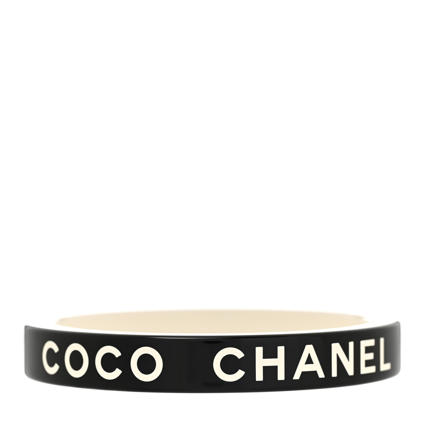 Resin Logo Bangle Bracelet Black White