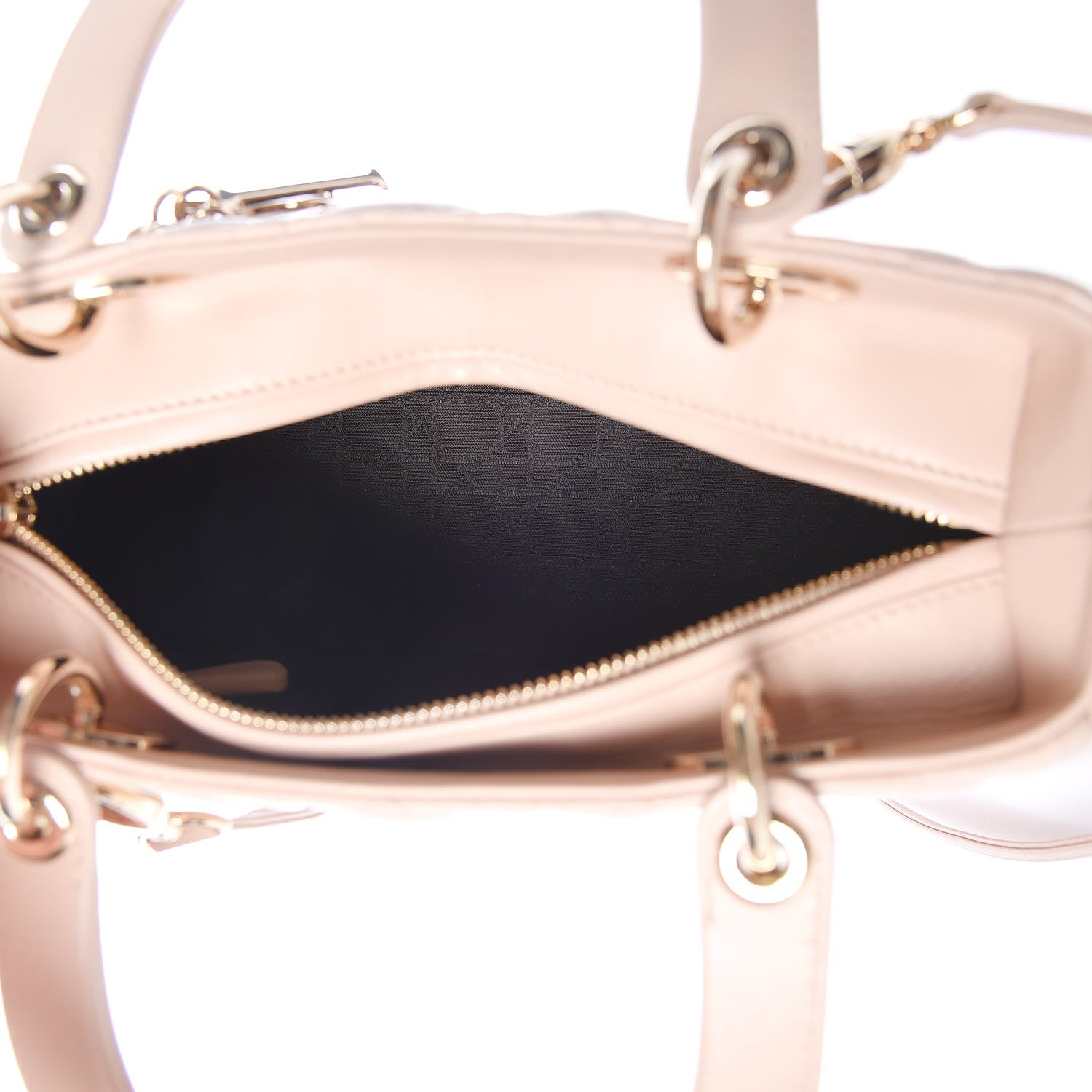 Christian Dior Lambskin Cannage Medium Lady Dior Beige 6 of 15