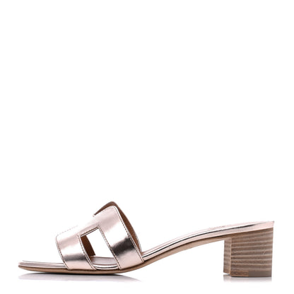 Hermes Metallic Nappa Oasis Sandals 36.5 Rose Dore 1 of 15