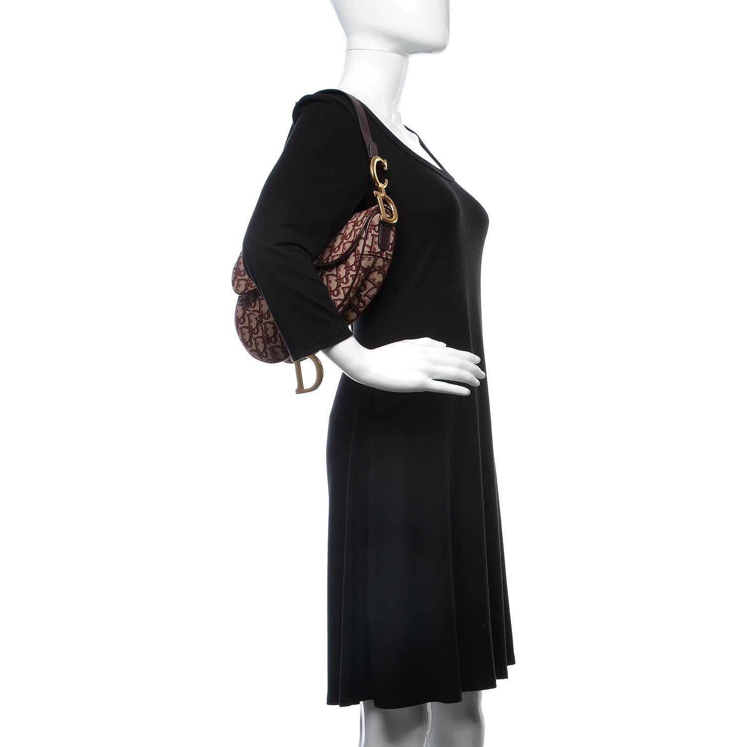 Christian Dior Oblique Saddle Bag Burgundy 2 of 8