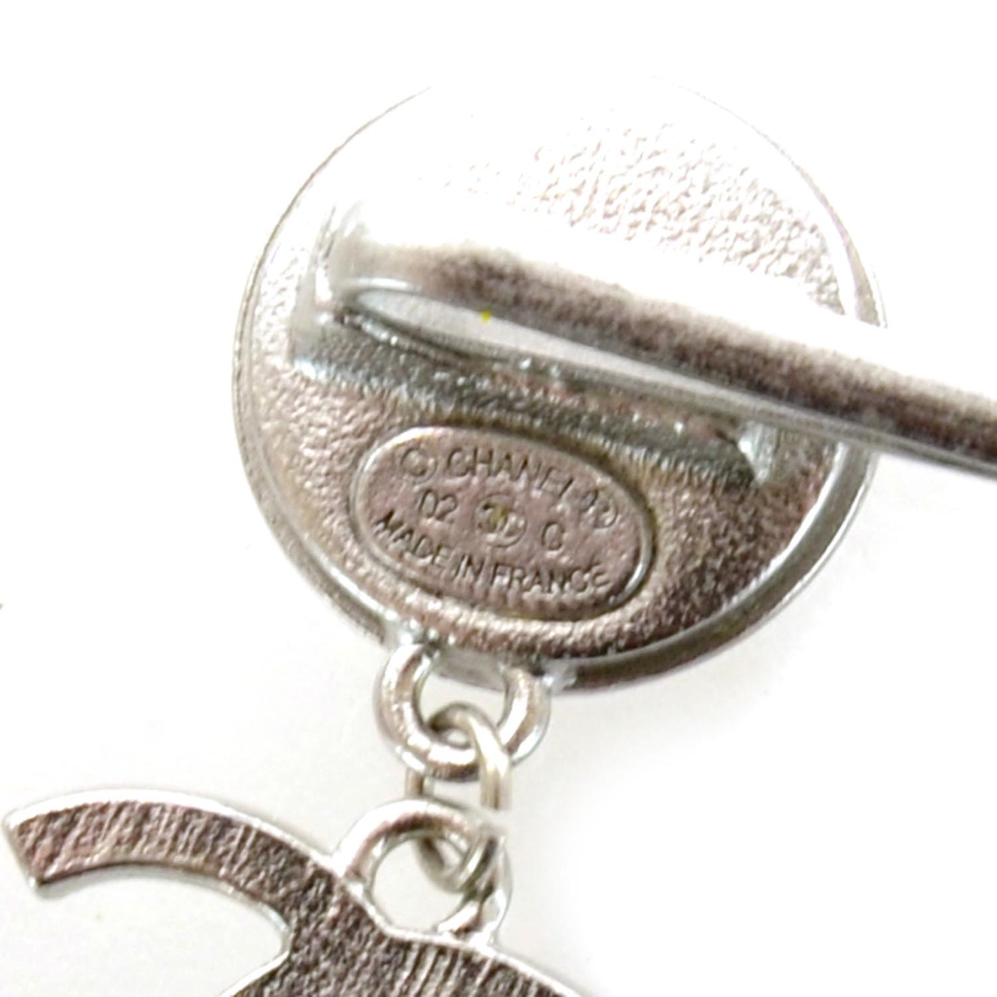 Crystal CC Barrette Silver