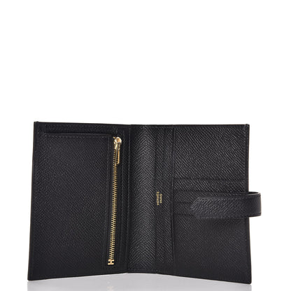 Hermes Epsom Bearn Compact Wallet Black 5 of 8