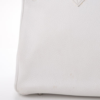 Hermes Taurillon Clemence Birkin 35 White 36 of 44