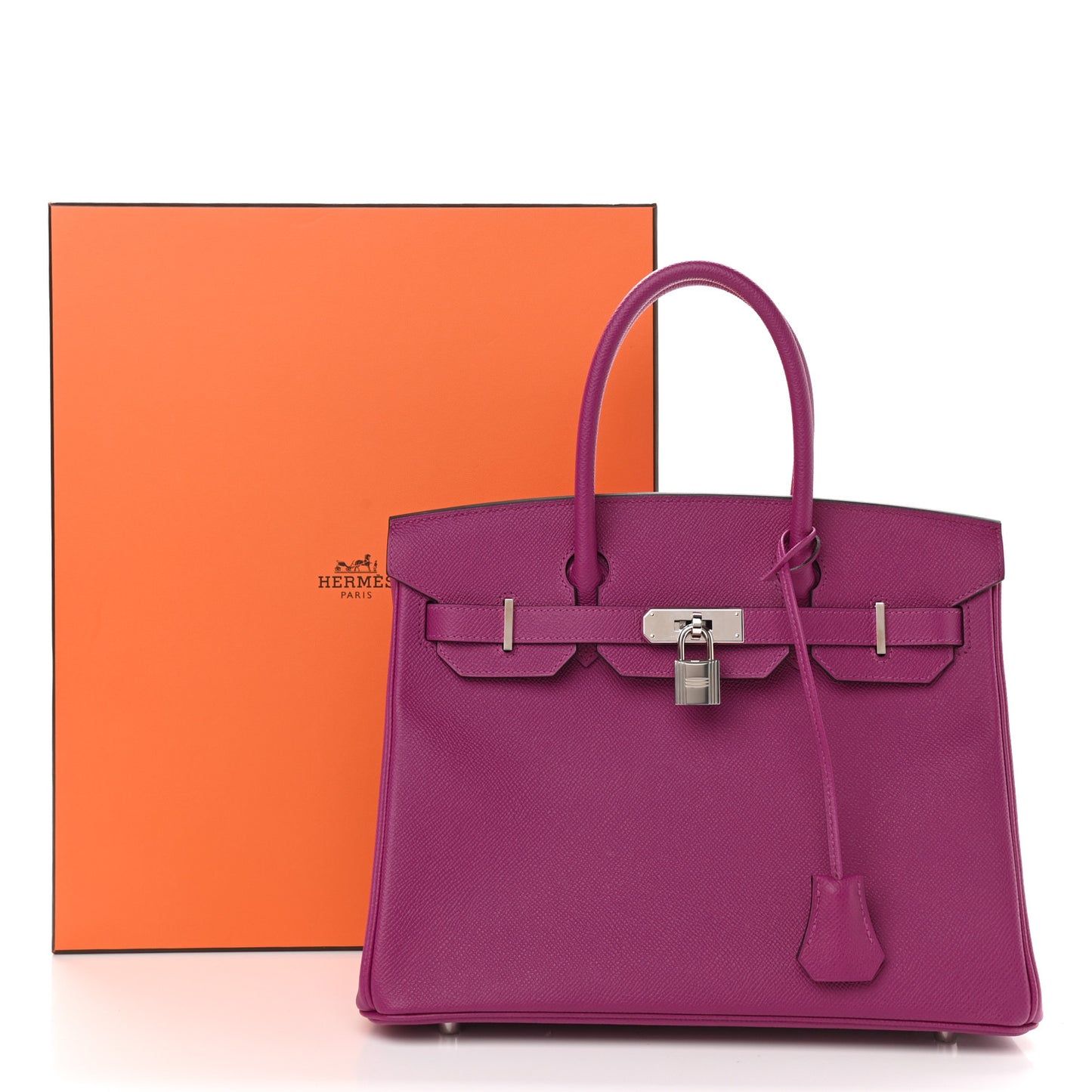 Epsom Birkin 30 Rose Pourpre