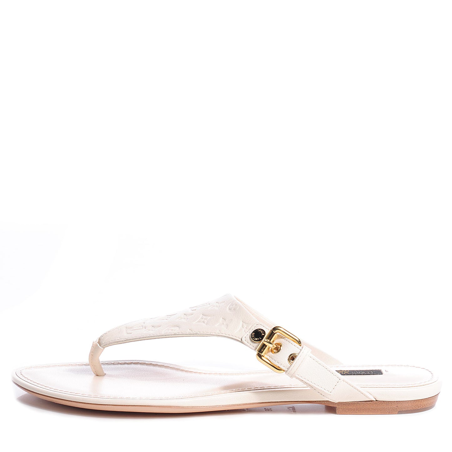 Blush Flat Thong Sandals White