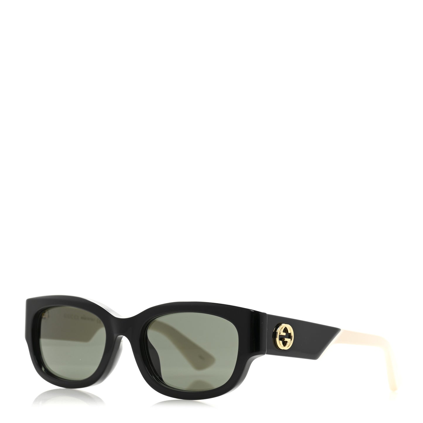 Acetate Square Frame Sunglasses GG1667SK Black White