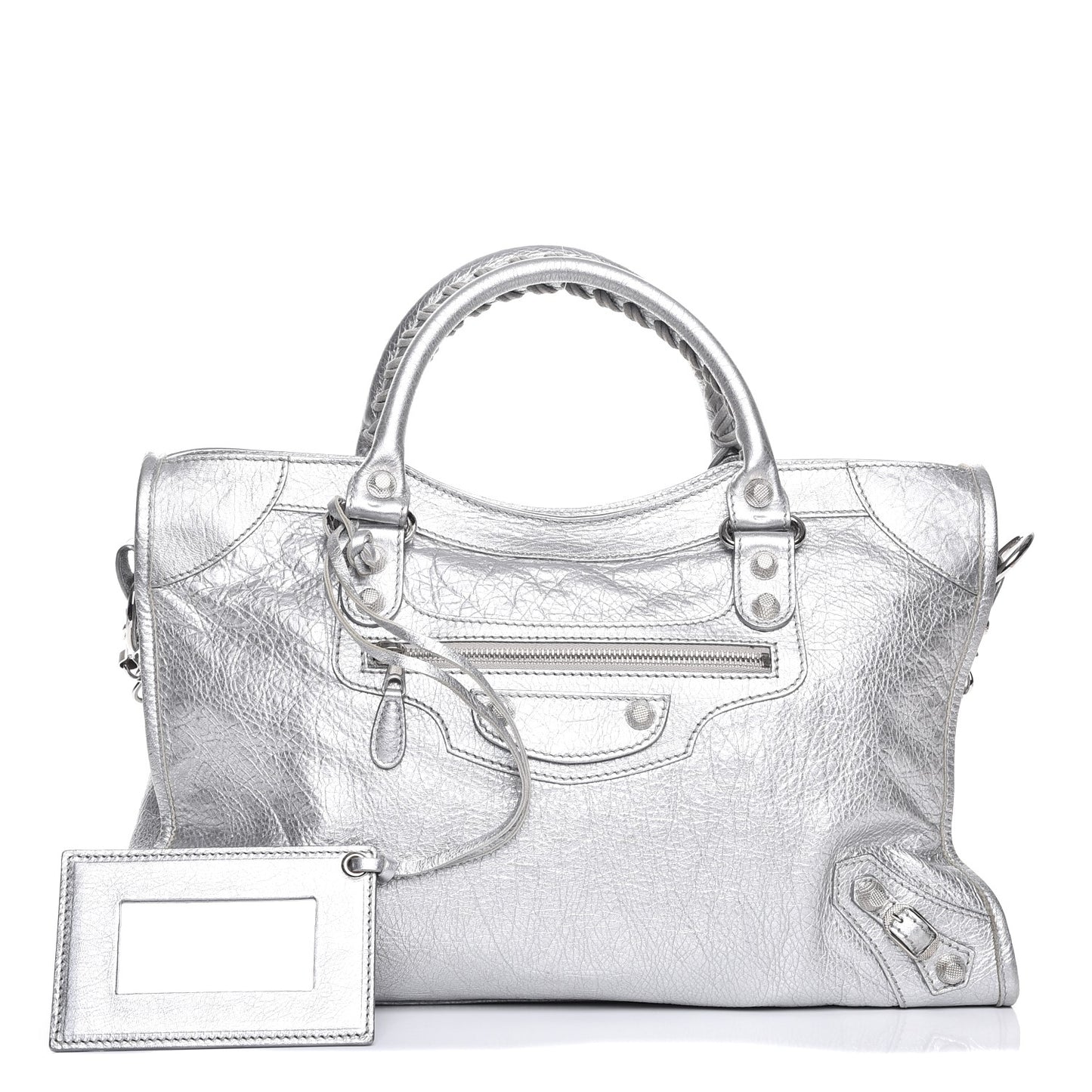 Agneau Giant 12 Silver Hardware City Gris Aluminum
