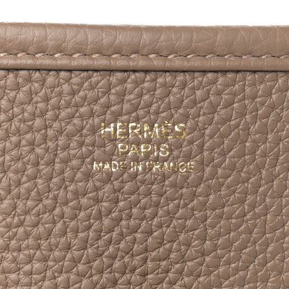 Hermes Taurillon Clemence Evelyne III PM Beige De Weimar 7 of 8