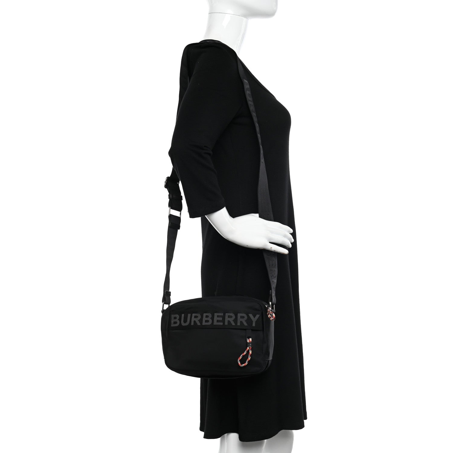 Burberry Nylon Logo Detail Crossbody Bag Black 2 of 11