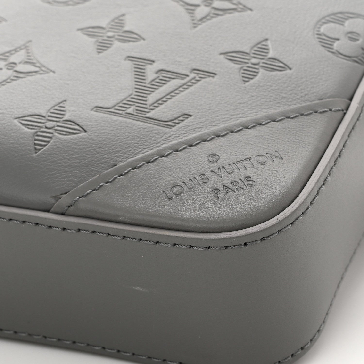 Louis Vuitton Calfskin Monogram Shadow Duo Messenger Anthracite Gray 10 of 10