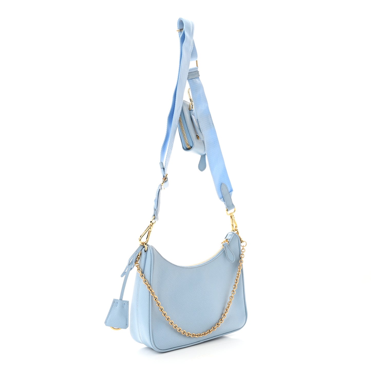 Saffiano Re-Edition 2005 Shoulder Bag Celeste