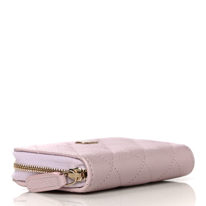 Chanel Caviar Quilted Zip Coin Purse Light Pink 4 of 11