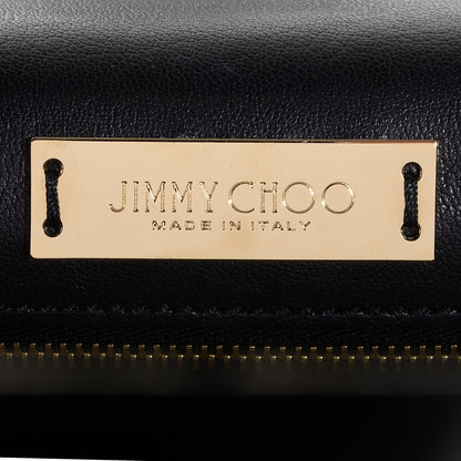 Jimmy Choo Nappa Leather Snakeskin Alara Clutch Black 6 of 7