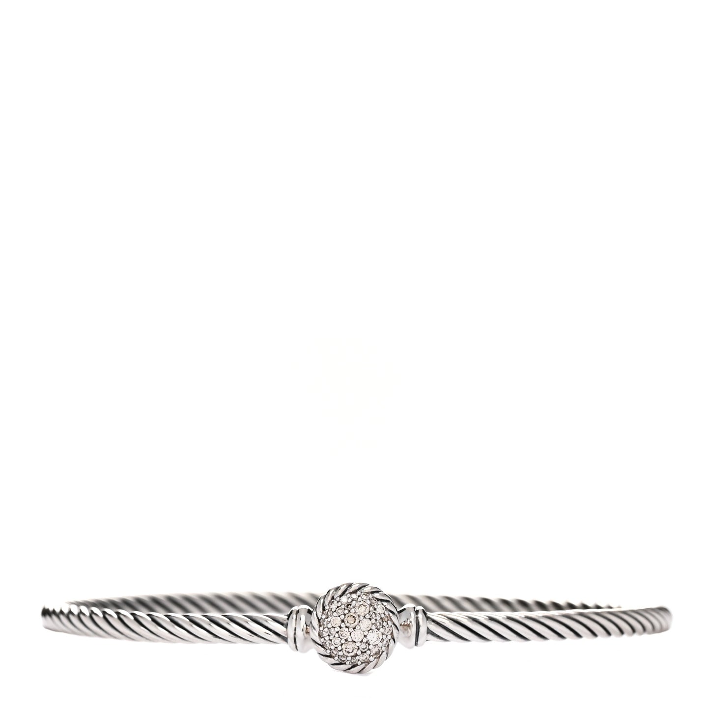 Sterling Silver Diamond 3mm Chatelaine Bracelet