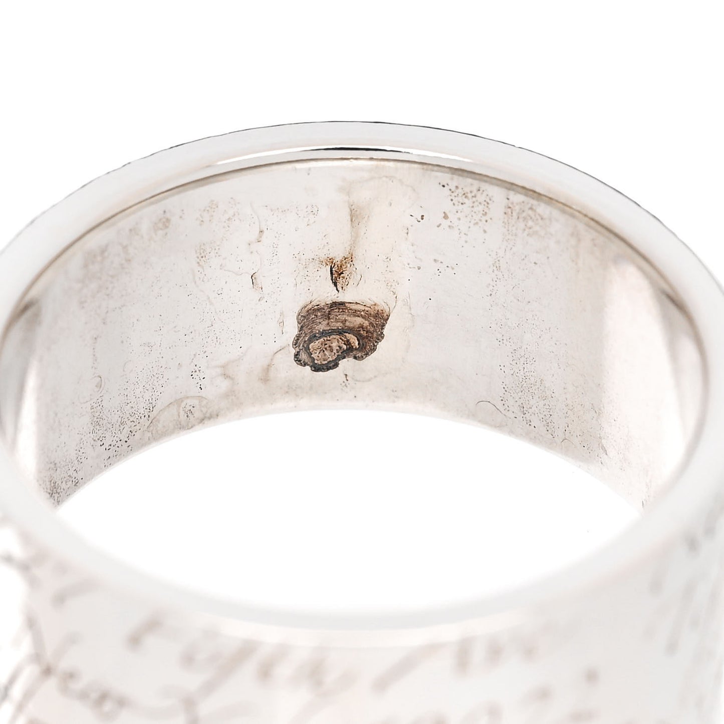 Sterling Silver 10mm Notes Wide Ring 60 9