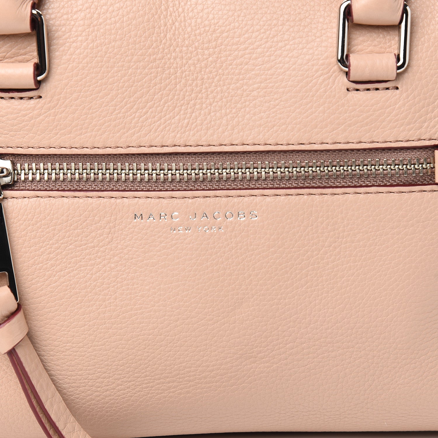 Marc Jacobs Calfskin Recruit Bauletto Satchel Tote Bag Blush 8 of 8