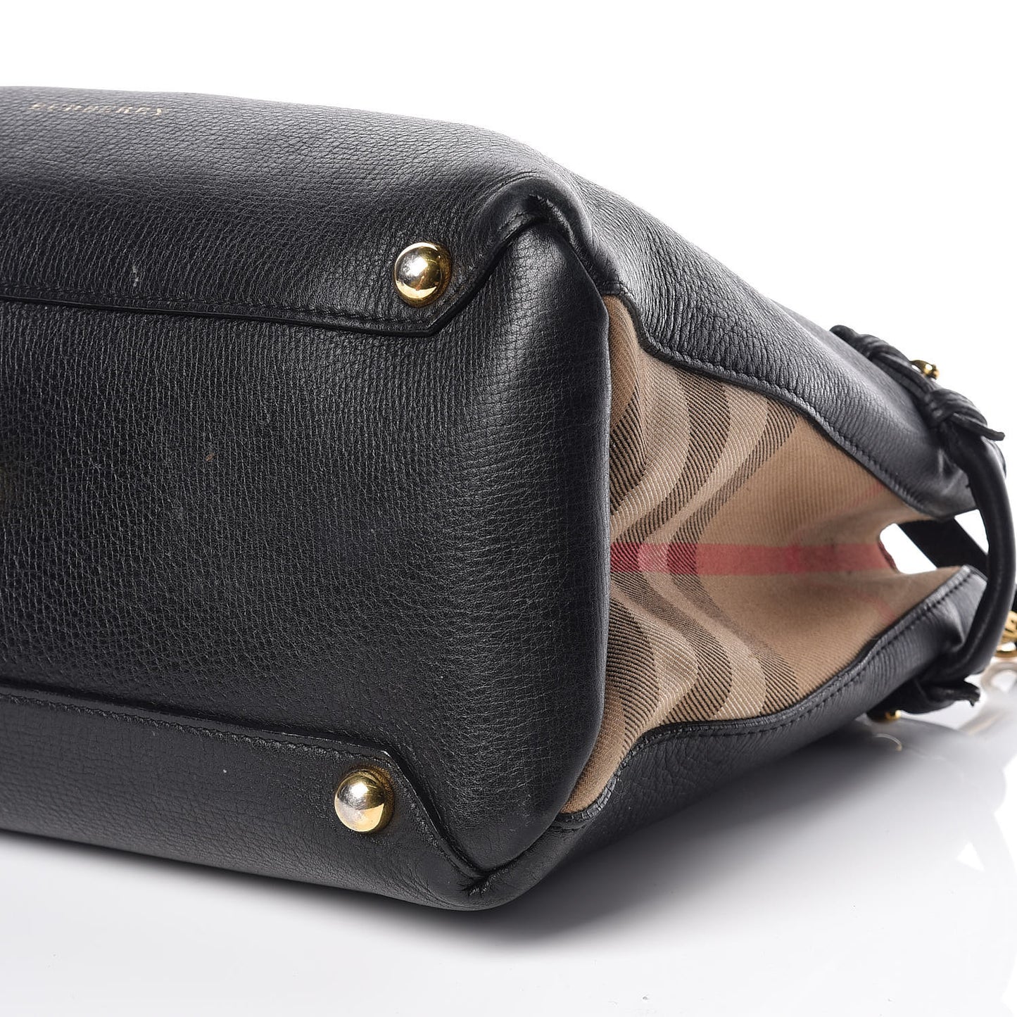 Smooth Calfskin Medium Banner Tote Black