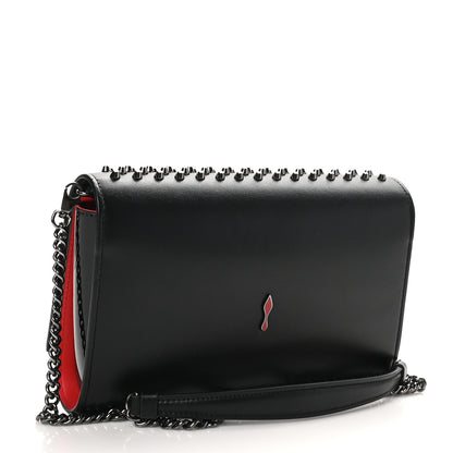 Christian Louboutin Calfskin Patent Spikes Paloma Clutch Black 2 of 9