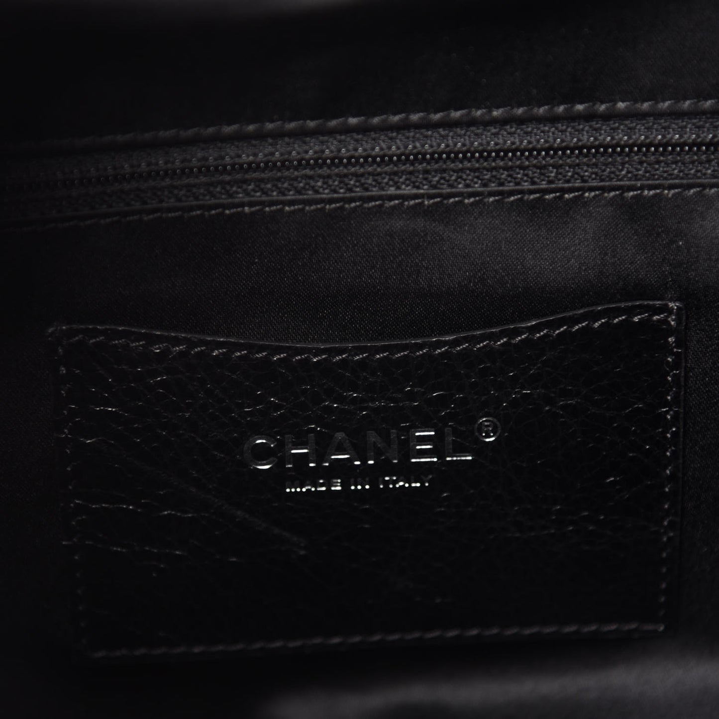 Glazed Calfskin On The Road Drawstring Tote Black