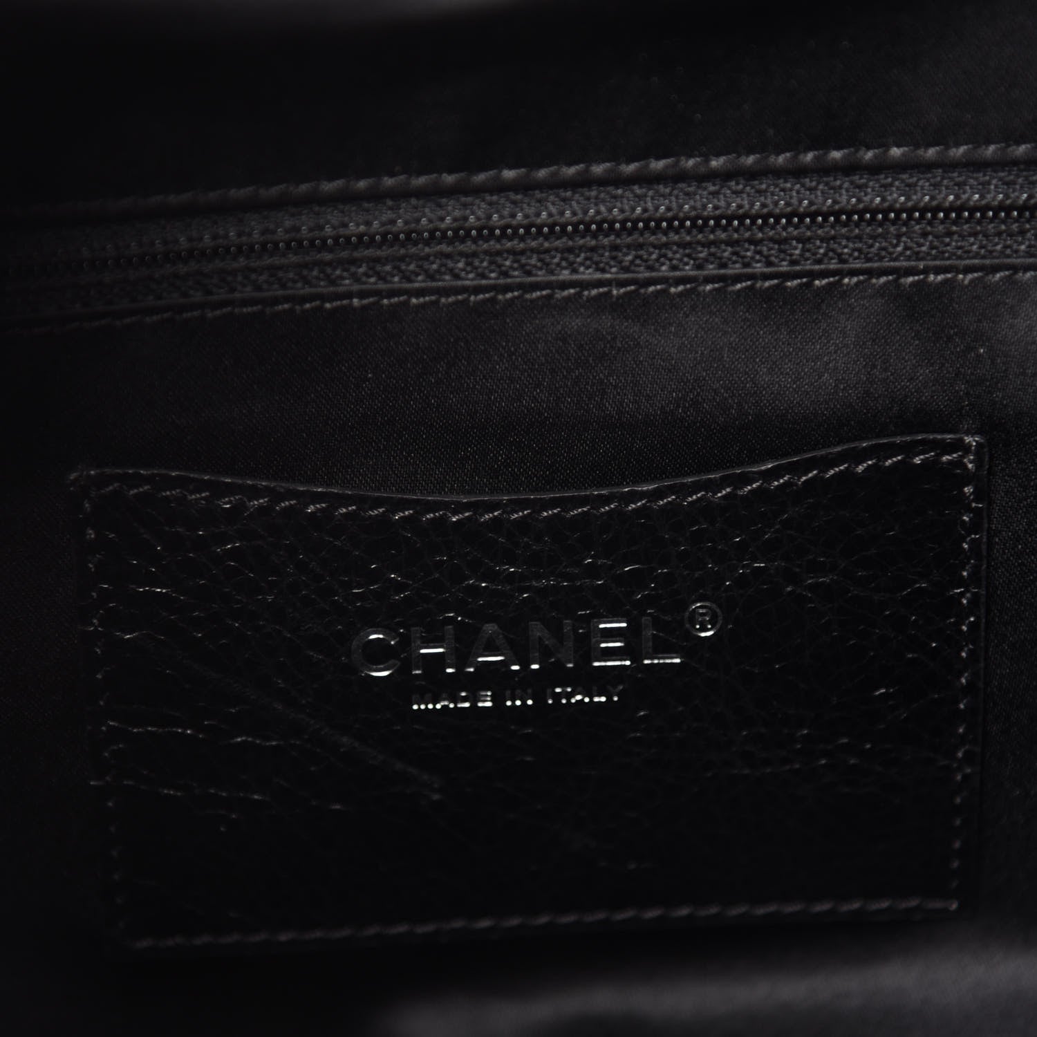 Chanel Glazed Calfskin On The Road Drawstring Tote Black 10 of 12