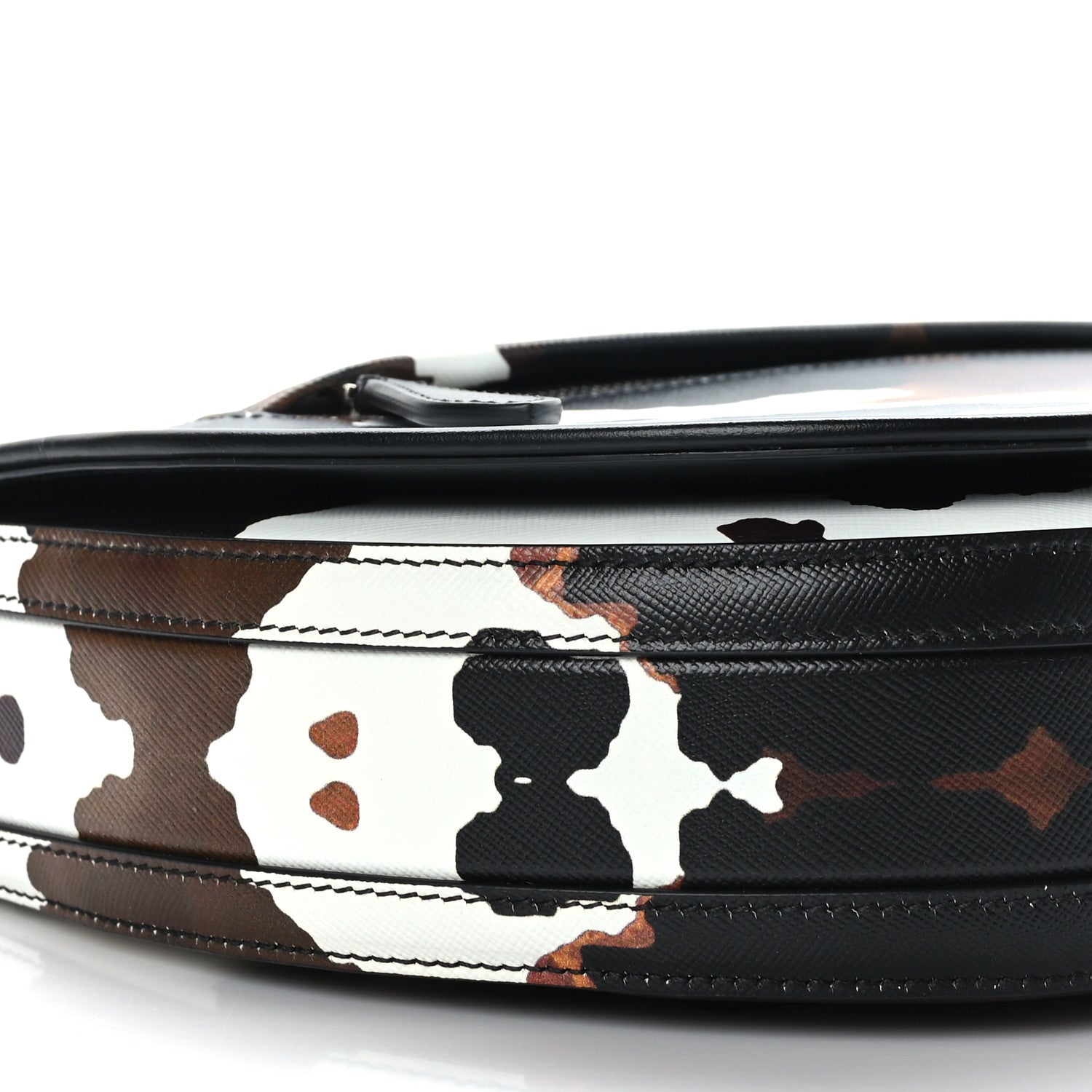 Burberry Calfskin Medium Camouflage Olympia Shoulder Bag Black 6 of 7