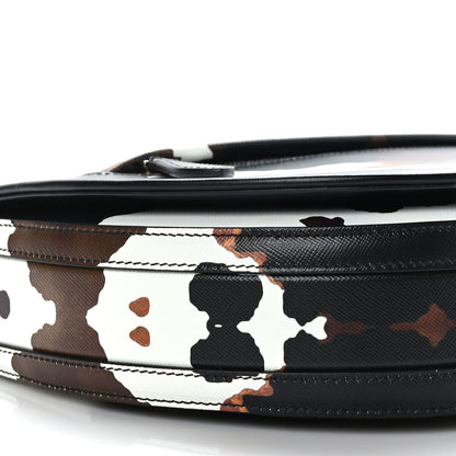 Burberry Calfskin Medium Camouflage Olympia Shoulder Bag Black 6 of 7