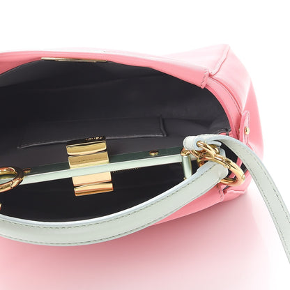 Fendi Nappa Colorblock Mini Peekaboo Iconic Satchel Rosa Fluo Oxigen Slate 7 of 9