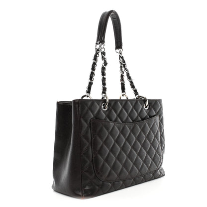 Chanel Caviar Quilted Grand Shopping Tote GST Dark Brown 3 of 11