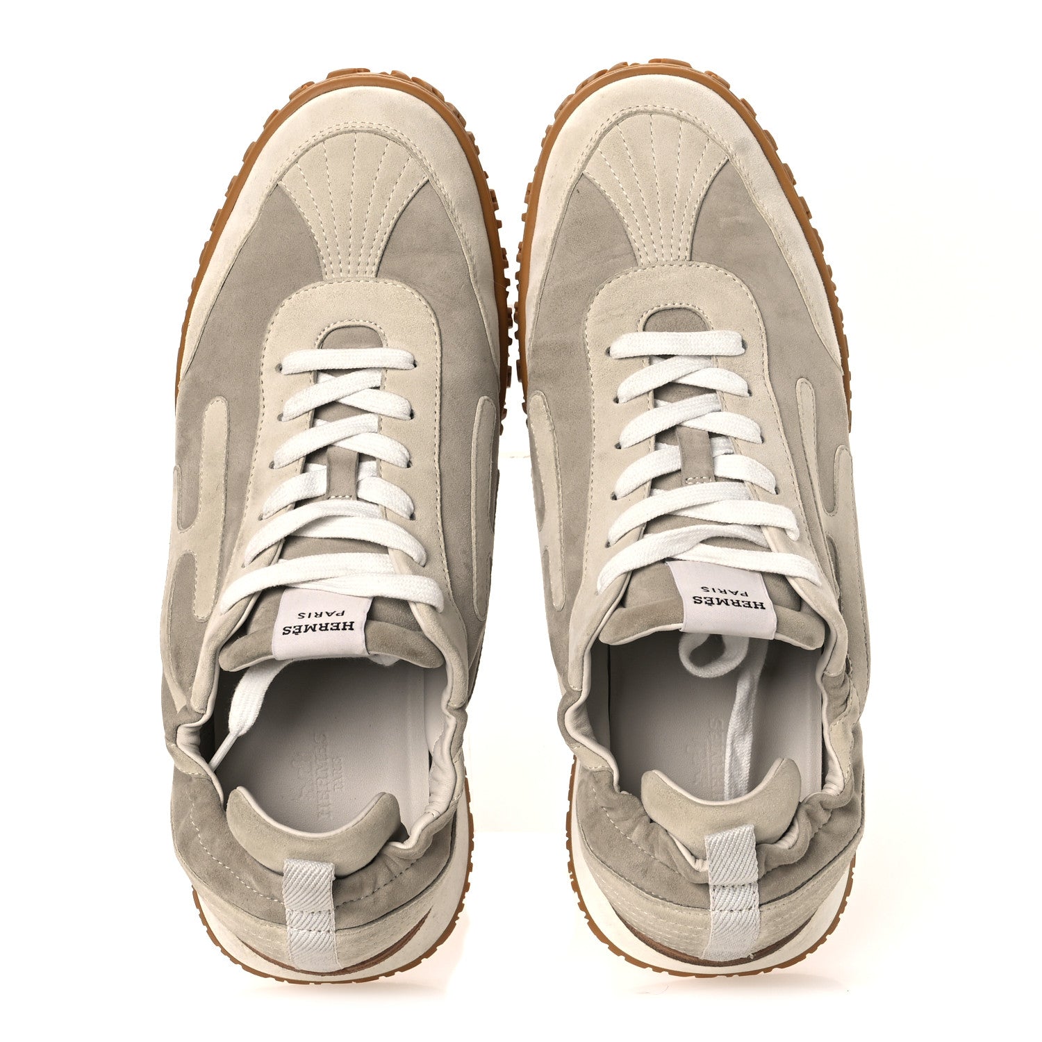 Hermes Suede Goatskin Mens Jet Sneakers 43 Beige Esquisse Glaise 2 of 14