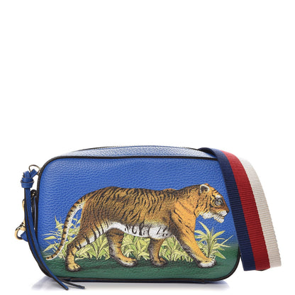 Gucci Calfskin Sylvie Tiger Print Camera Bag Multicolor Dark Sky 1 of 8