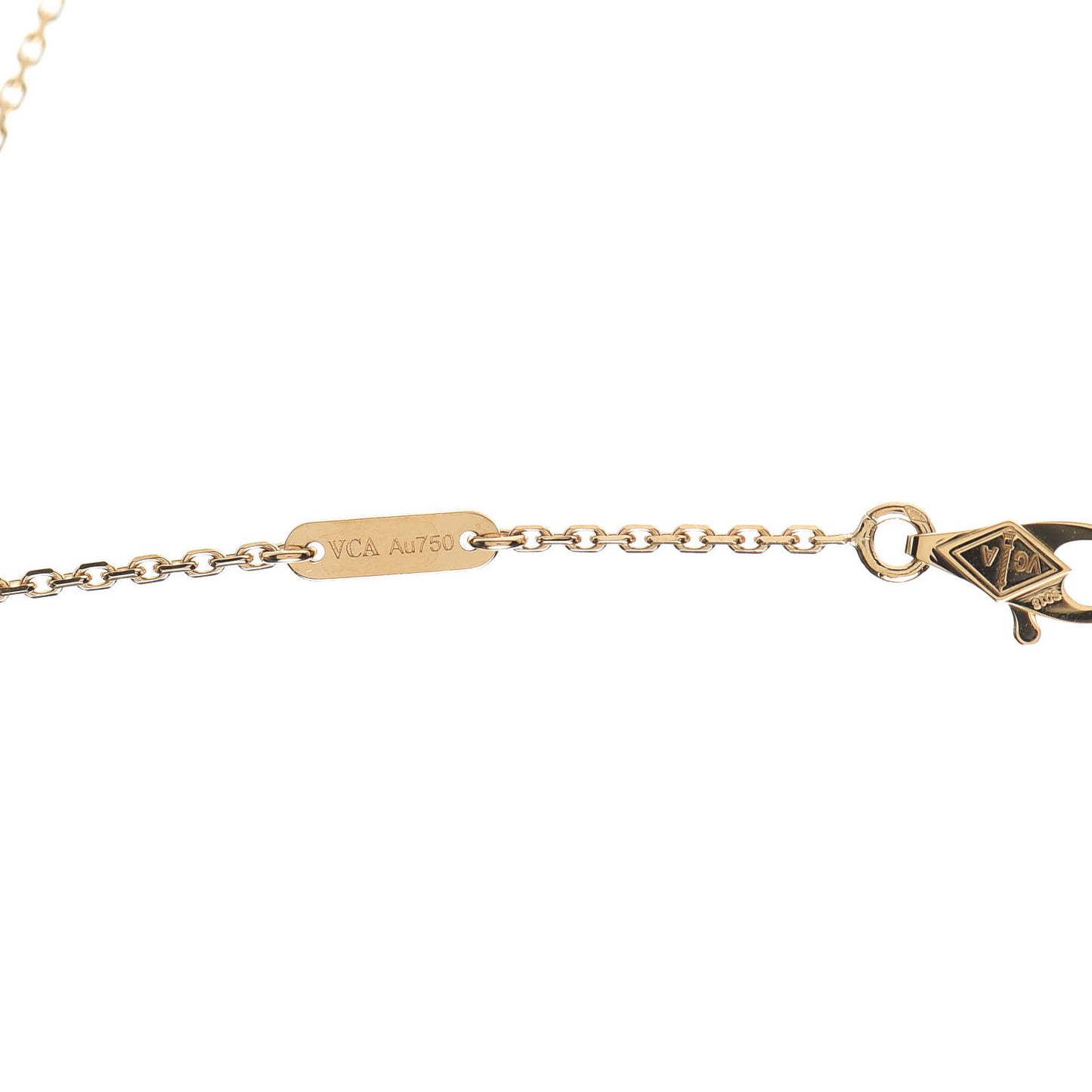 18K Yellow Gold Mother of Pearl Sweet Alhambra Pendant Necklace