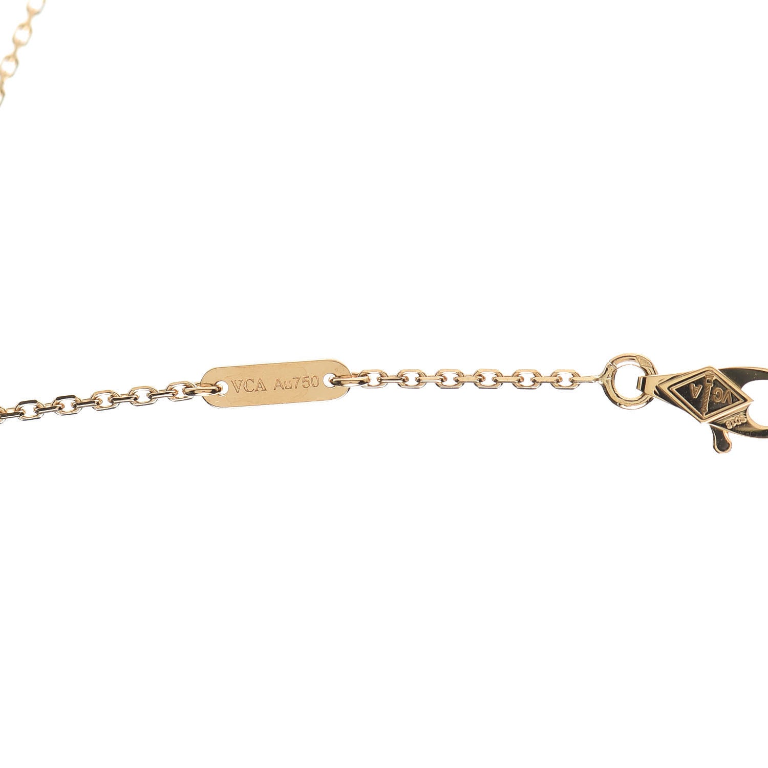 Van Cleef & Arpels 18K Yellow Gold Mother of Pearl Sweet Alhambra Pendant Necklace 5 of 8
