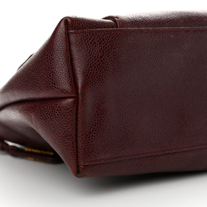 Chanel Caviar Flap Shoulder Bag Burgundy 11 of 22