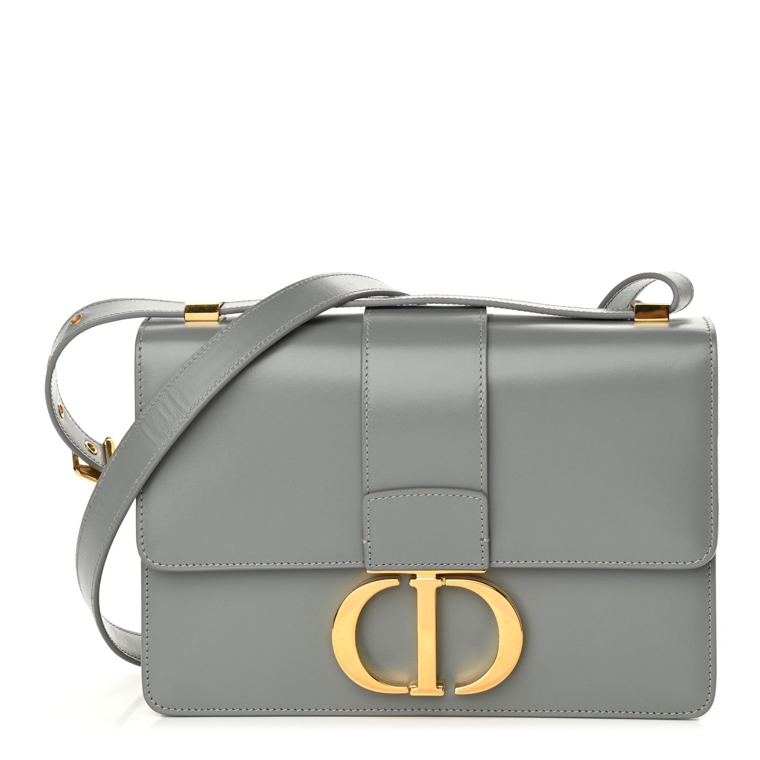 Christian Dior Smooth Calfskin 30 Montaigne Flap Bag Gray 1 of 10