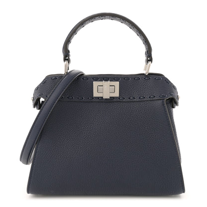 Fendi Cuoio Roma Sellerissima Nappa Sintetica Tape Stitch Mini Peekaboo Notte 1 of 11